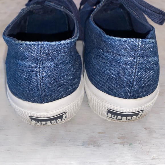 Superga S00C1X0 Blue Low Top Lace Up Sneaker Shoes | size 6.5 - Picture 7 of 9